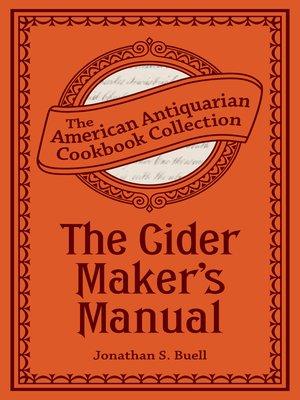 cover image of The Cider Maker's Manual